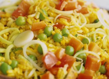 Arroz de Açafrão com Legumes