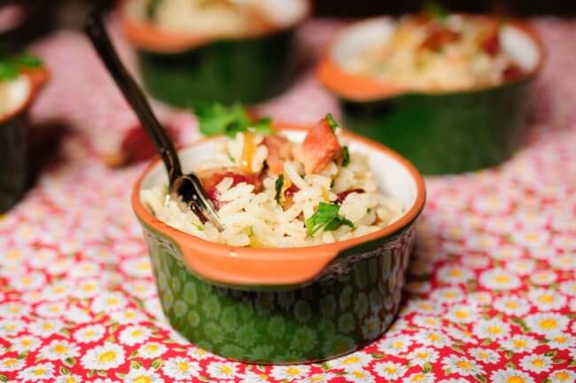 Arroz com Pinhão e Bacon