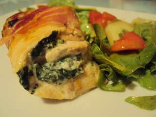 Rolinhos de Frango com Espinafres